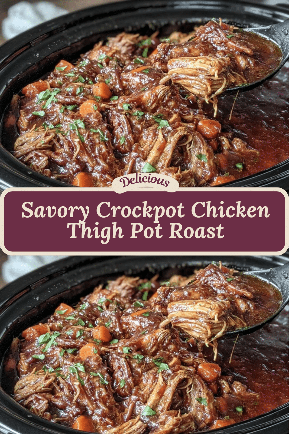 crockpot chicken thigh pot roast recipe