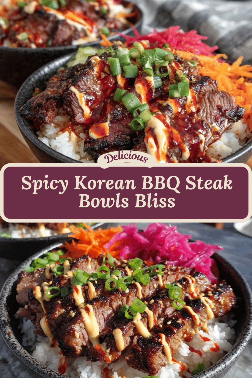 Korean BBQ steak bowls recipe
